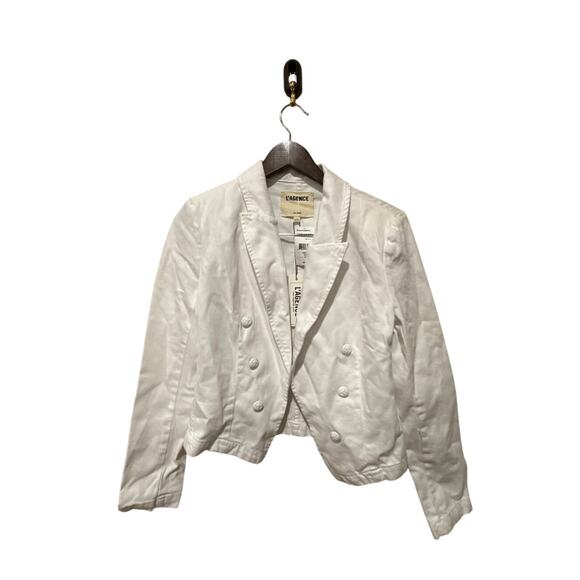 L'Agence Wayne Crop Double Breasted Jacket Size Medium - Picture 5 of 8